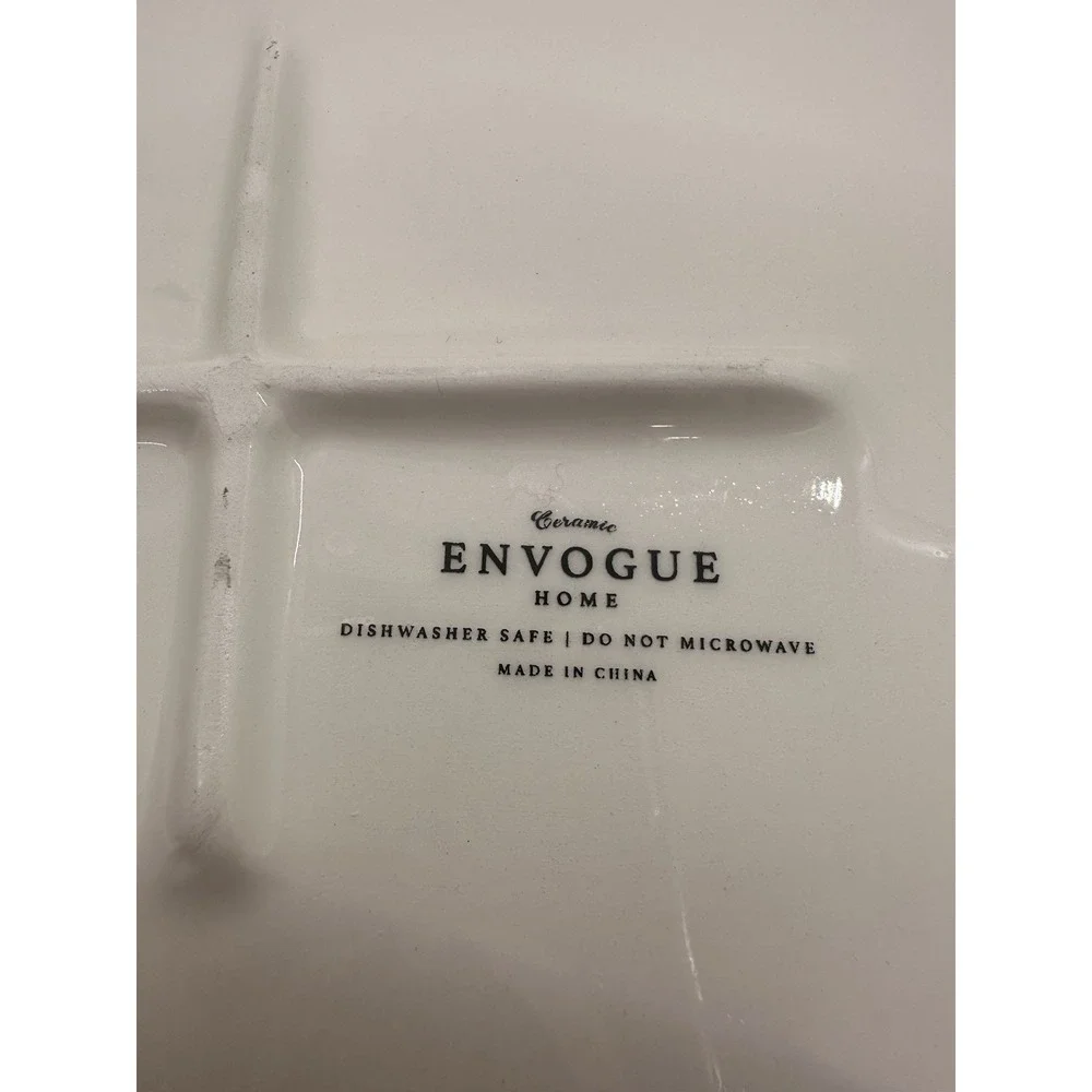 Envogue Home Patriotic Ceramic Bicycle Platter & 8 Appetizer Plates 9 Pc Set USA